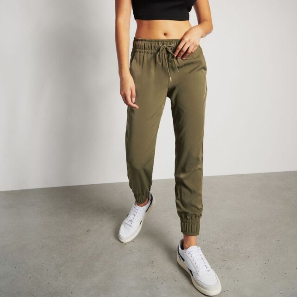 Olive Green Jogger Size Large Long